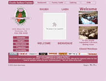 Tablet Screenshot of exoticindiancuisine.com